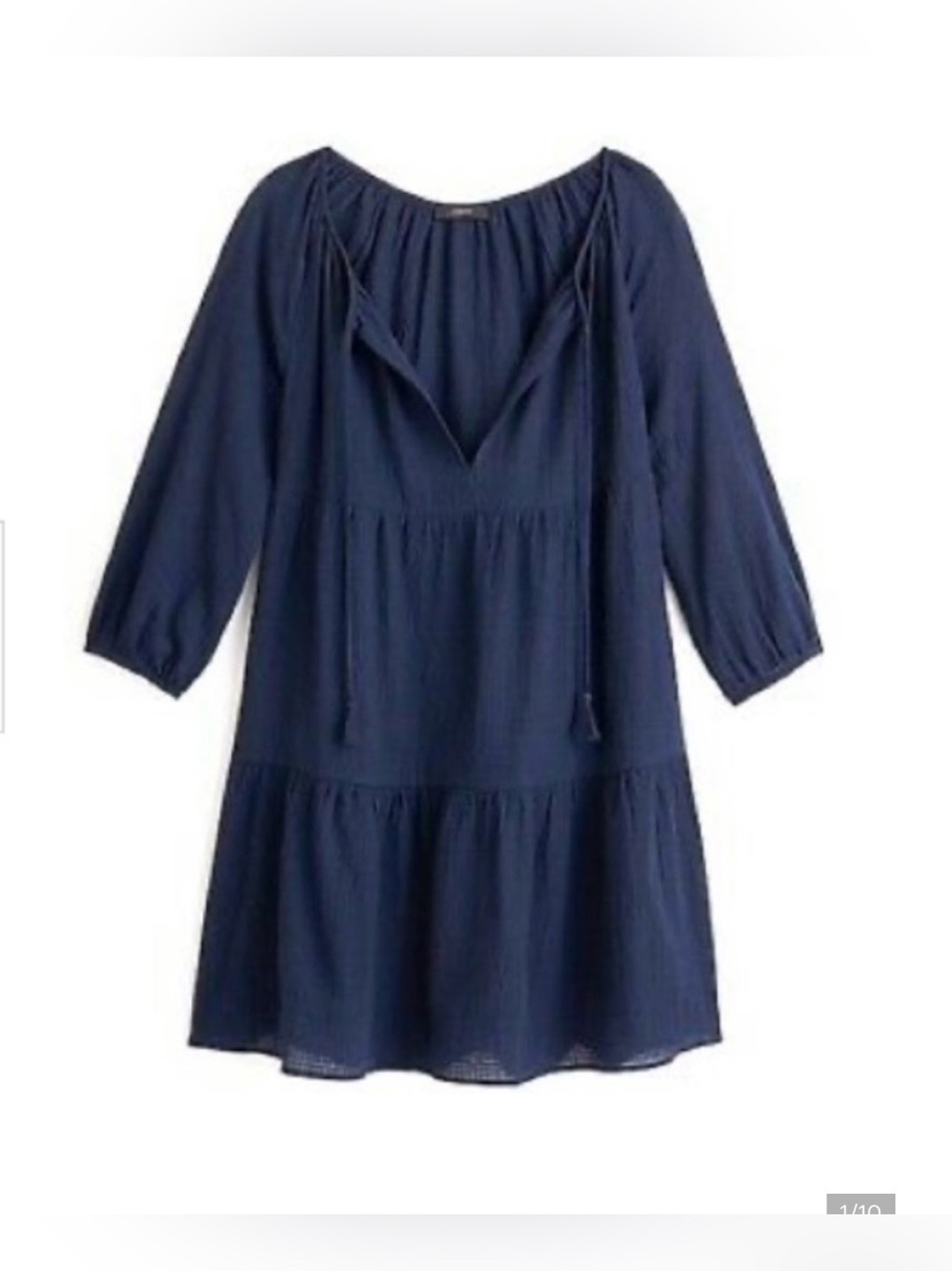 J. Crew Navy Blue Gauzy Lightweight Beach Coverup 🏖️